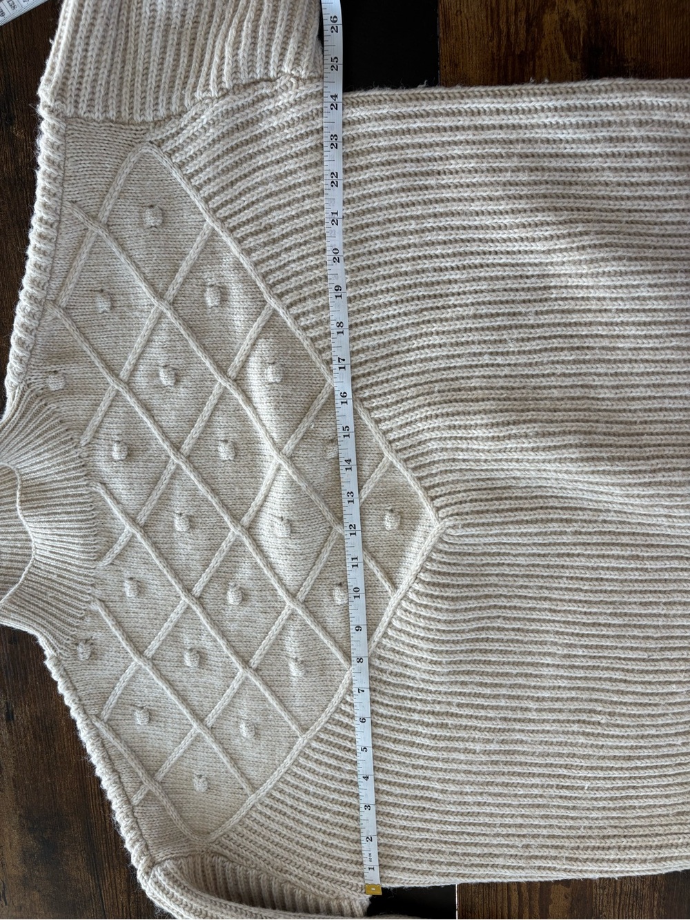 Calvin Klein Cream Textured Mock Neck Sweater - Picture 5 of 6
